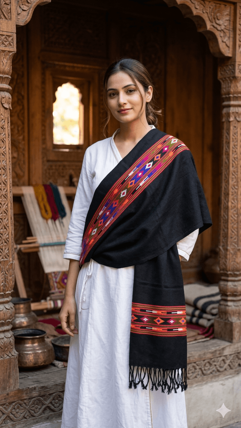 Chasham Palla Shawl front view